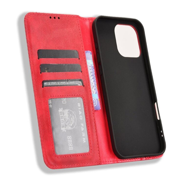 Чехол Deexe Retro Style для Apple iPhone 16 Pro - Red: фото 4 из 8