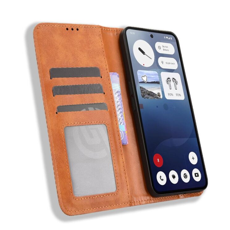 Чехол Deexe Retro Style для Nothing Phone (3) - Brown: фото 6 из 18