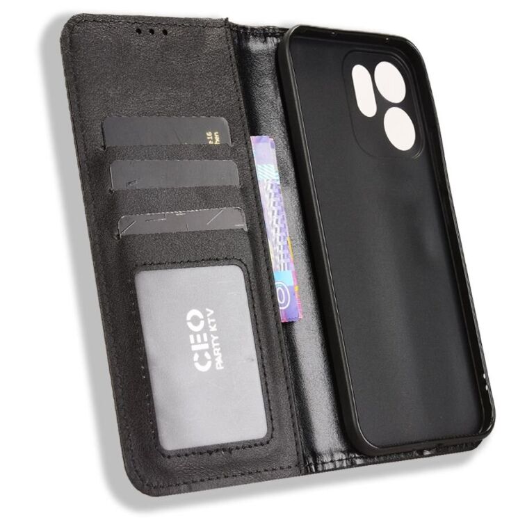 Чехол Deexe Retro Style для OPPO Reno 14 FS 5G - Black: фото 5 из 19