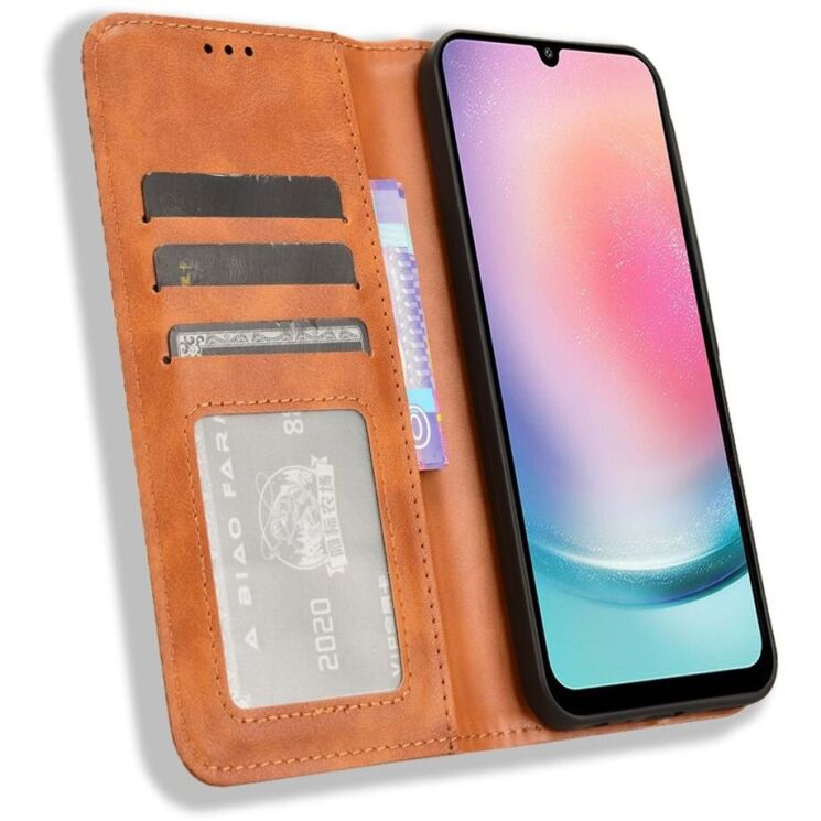 Чехол Deexe Retro Style для Samsung Galaxy A25 (A256) - Brown: фото 2 из 7