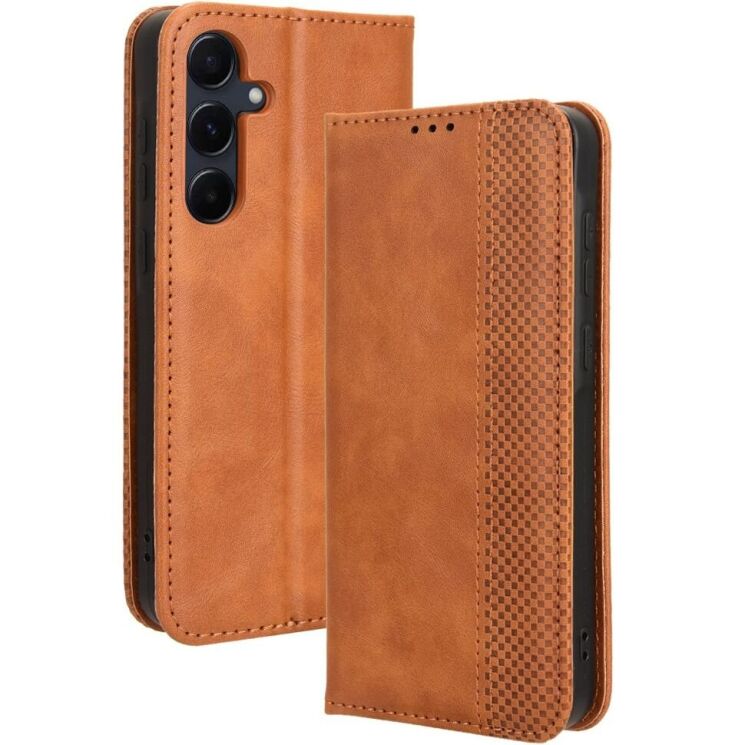 Чохол Deexe Retro Style для Samsung Galaxy A55 (A556) - Brown: фото 1 з 7