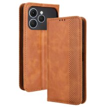 Чохол-книжка Deexe Retro Style для TECNO Spark 40 - Brown: фото 1 з 16