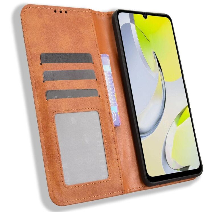 Чехол Deexe Retro Style для ZTE Blade A76 - Brown: фото 6 из 17