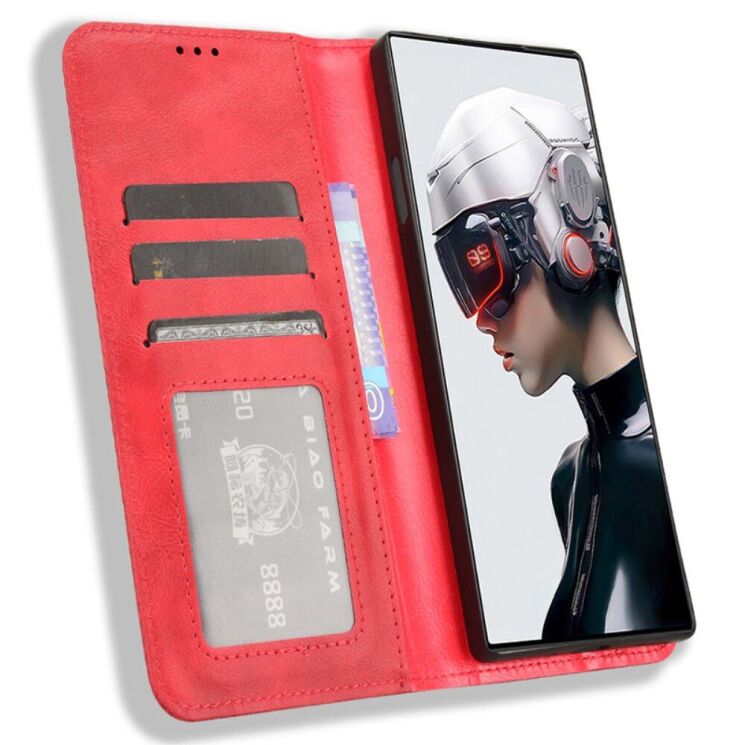 Чехол Deexe Retro Style для ZTE Nubia Red Magic 9 Pro - Red: фото 2 из 7