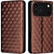 Чохол Deexe Rhombus Book для iPhone 18 Pro Max / 17 Pro Max - Brown (423824Z)