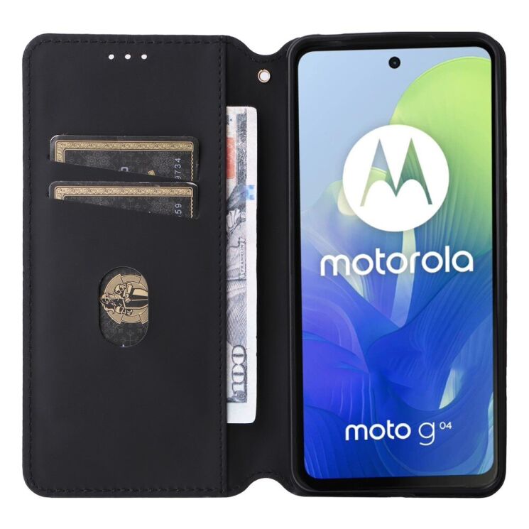 Чохол Deexe Rhombus Book для Motorola Moto G24 / G24 Power / G04 / G04s / E14 - Black: фото 2 з 6