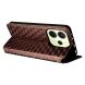 Чехол Deexe Rhombus Book для Xiaomi Redmi Note 14 4G - Brown (373445Z). Фото 4 из 6