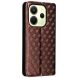 Чехол Deexe Rhombus Book для Xiaomi Redmi Note 14 4G - Brown (373445Z). Фото 6 из 6