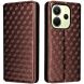 Чехол Deexe Rhombus Book для Xiaomi Redmi Note 14 4G - Brown (373445Z). Фото 1 из 6