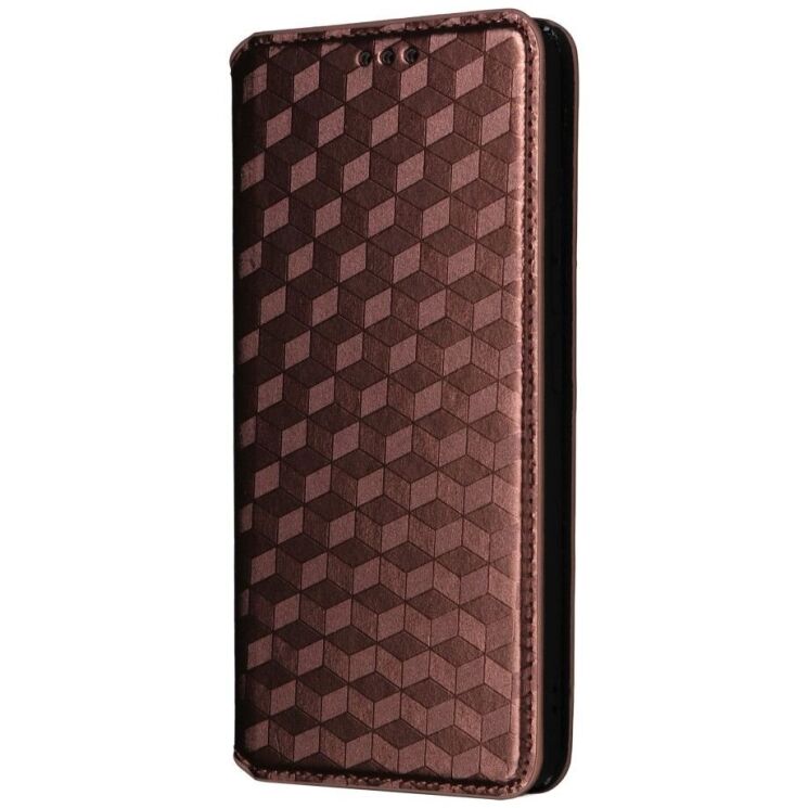 Чехол Deexe Rhombus Book для Xiaomi Redmi Note 14 4G - Brown: фото 5 из 6
