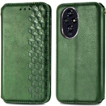 Чехол Deexe Rhombus Wallet для Honor 200 - Green: фото 1 из 9