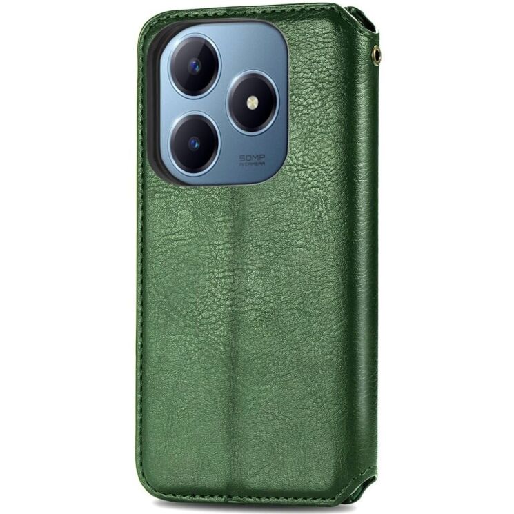 Чехол Deexe Rhombus Wallet для Realme C63 - Green: фото 5 из 9