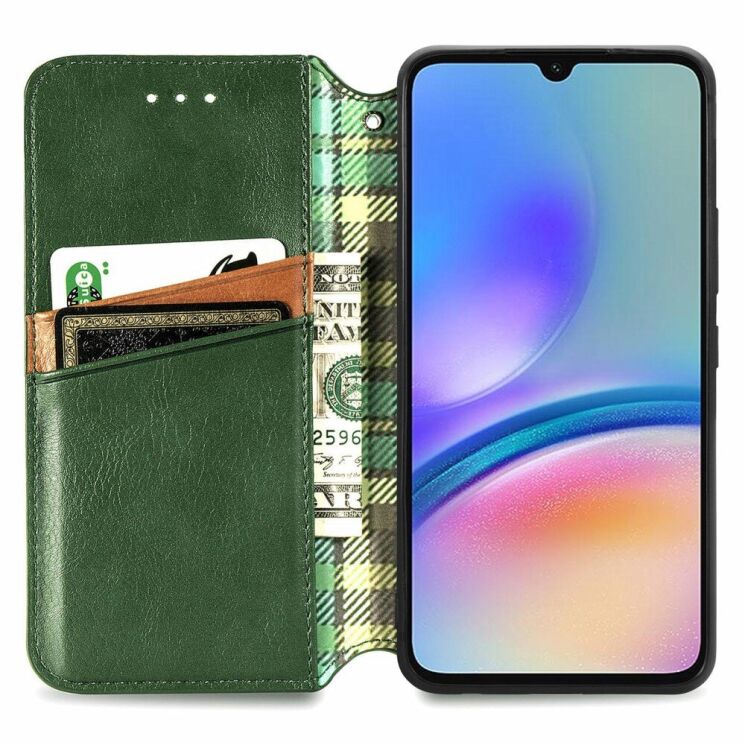 Чехол Deexe Rhombus Wallet для Samsung Galaxy A05s (A057) - Green: фото 2 из 6