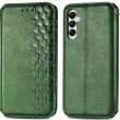 Чехол Deexe Rhombus Wallet для Samsung Galaxy A05s (A057) - Green (340362G)