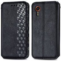Чехол Deexe Rhombus Wallet для Samsung Galaxy Xcover 7 (G556) - Black: фото 1 из 11
