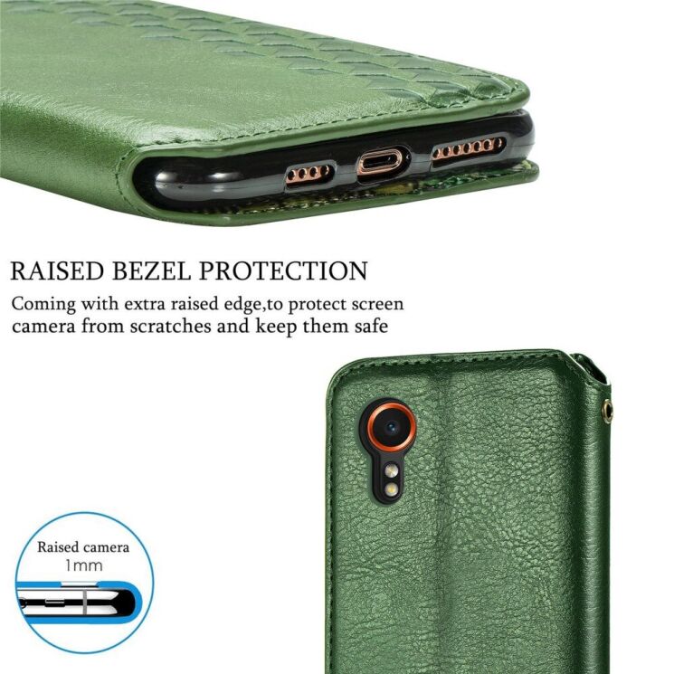 Чохол Deexe Rhombus Wallet для Samsung Galaxy Xcover 7 (G556) - Brown: фото 11 з 11