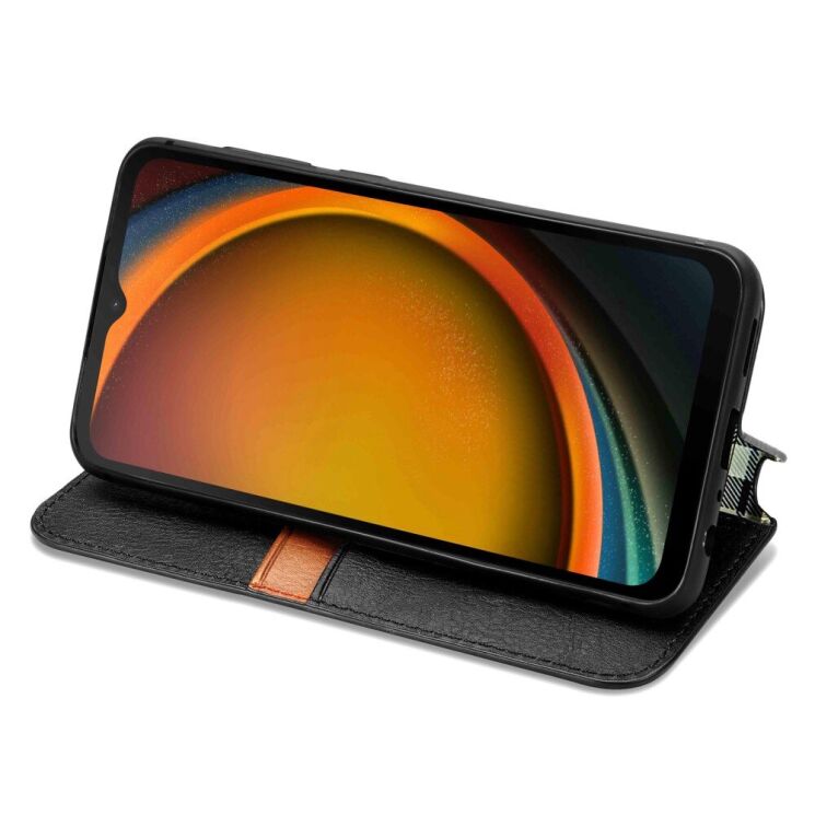 Чехол Deexe Rhombus Wallet для Samsung Galaxy Xcover 7 (G556) - Black: фото 3 из 11