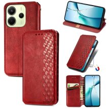 Чехол Deexe Rhombus Wallet для Xiaomi Redmi Note 14 4G - Red: фото 1 из 10