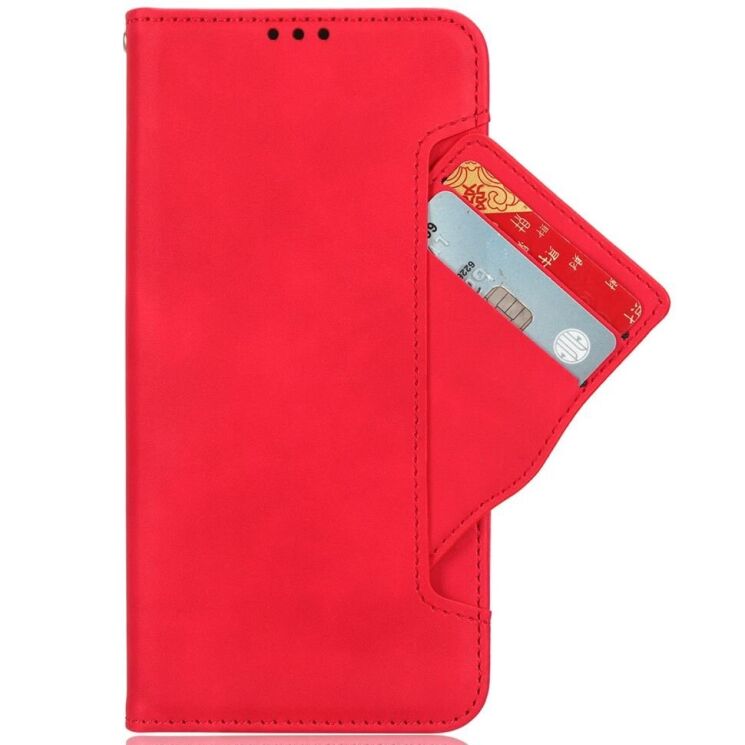 Чехол Deexe Wallet Stand для Blackview Color 8 / Oscal Modern 8 - Red: фото 2 из 7