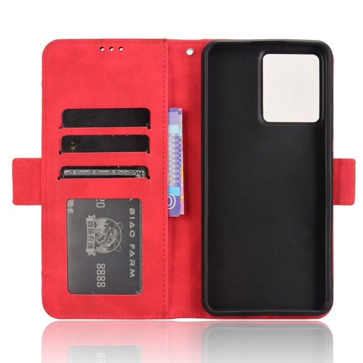 Чехол Deexe Wallet Stand для Blackview Color 8 / Oscal Modern 8 - Red: фото 5 из 7