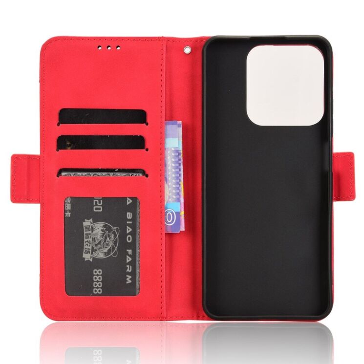 Чехол Deexe Wallet Stand для Realme C63 / C61 / Note 60x - Red: фото 5 из 7