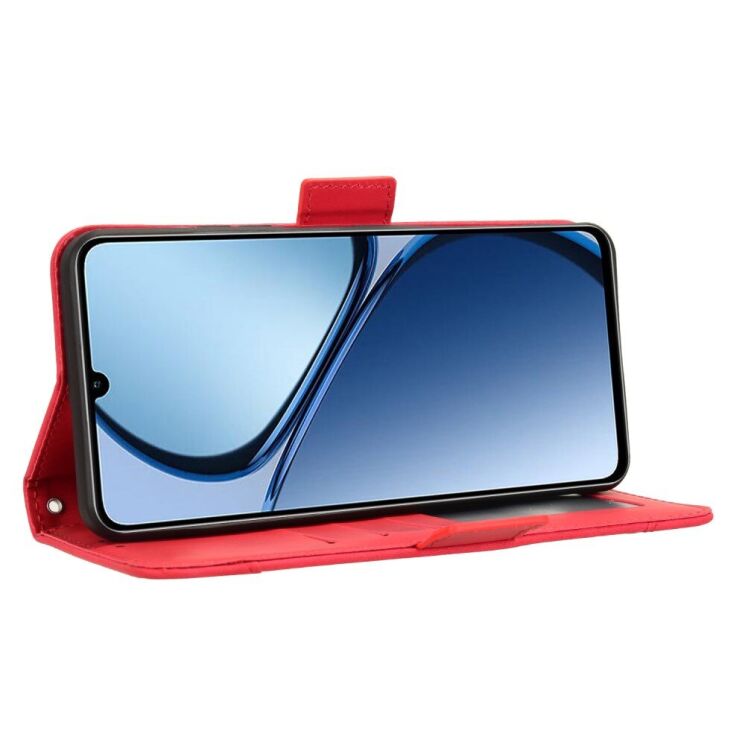 Чехол Deexe Wallet Stand для Realme C63 / C61 / Note 60x - Red: фото 3 из 7