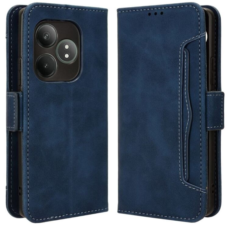 Чехол Deexe Wallet Stand для Realme GT Neo 6 SE / GT 6T / GT 6 - Blue: фото 1 из 7