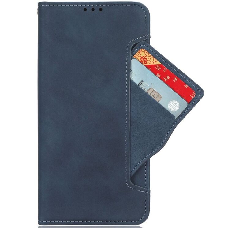 Чехол Deexe Wallet Stand для Realme GT Neo 6 SE / GT 6T / GT 6 - Blue: фото 2 из 7