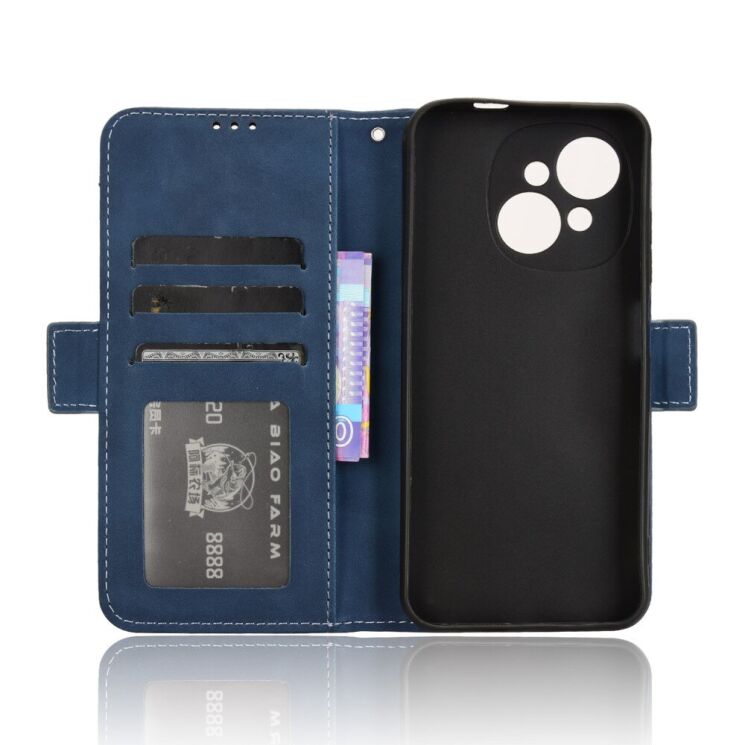 Чехол Deexe Wallet Stand для TECNO Spark Go 1 - Blue: фото 5 из 7
