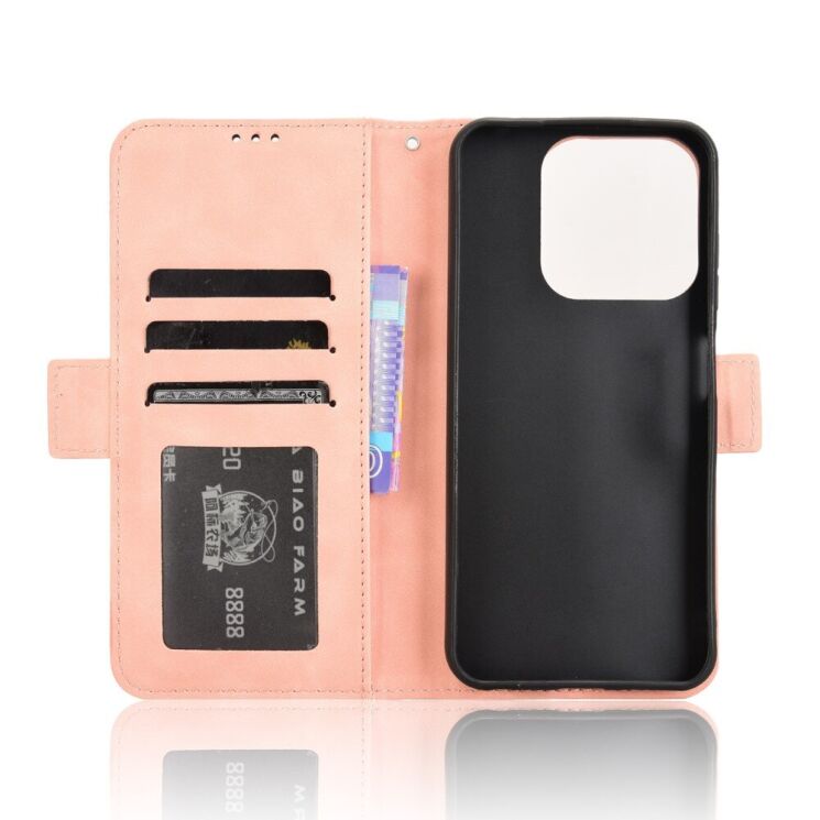Чехол Deexe Wallet Stand для ZTE Nubia V70 Design - Pink: фото 5 из 7