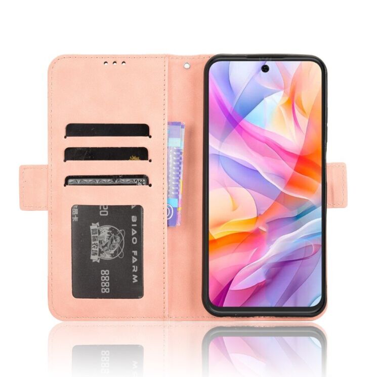 Чехол Deexe Wallet Stand для ZTE Nubia V70 Design - Pink: фото 3 из 7
