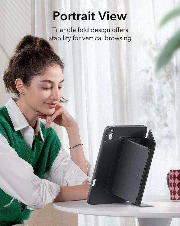 Чехол ESR Flip Magnetic Case with Pencil Holder для Apple iPad 10.9 (2022) / iPad 11 (2025) 4894240266953 - Navy Blue: фото 7 из 10