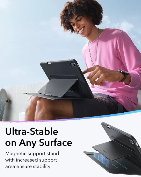 Чехол ESR Flip Magnetic Case with Pencil Holder для Apple iPad 10.9 (2022) / iPad 11 (2025) 4894240266953 - Navy Blue: фото 6 из 10