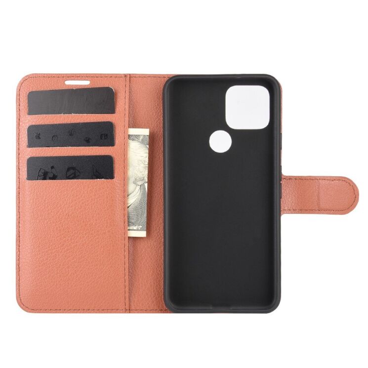 Классический чехол-книжка Deexe Book Type для Google Pixel 4a 5G - Brown: фото 3 из 6