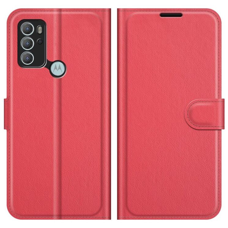 Чехол-книжка Deexe Book Type для Motorola Moto G60s - Red: фото 2 из 8