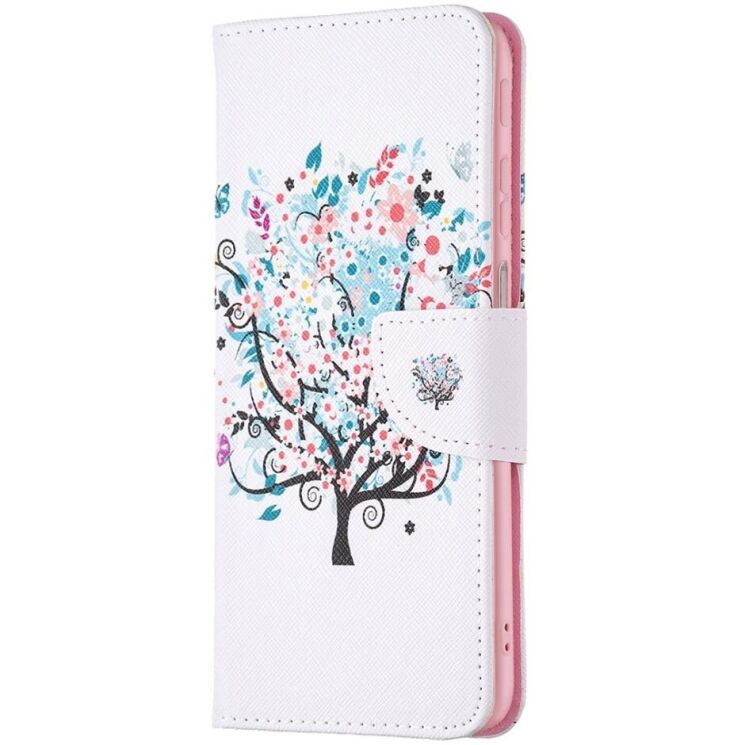 Чехол с рисунком Deexe Color Wallet для Motorola Moto G52 / G82 - Flower Tree: фото 4 из 8