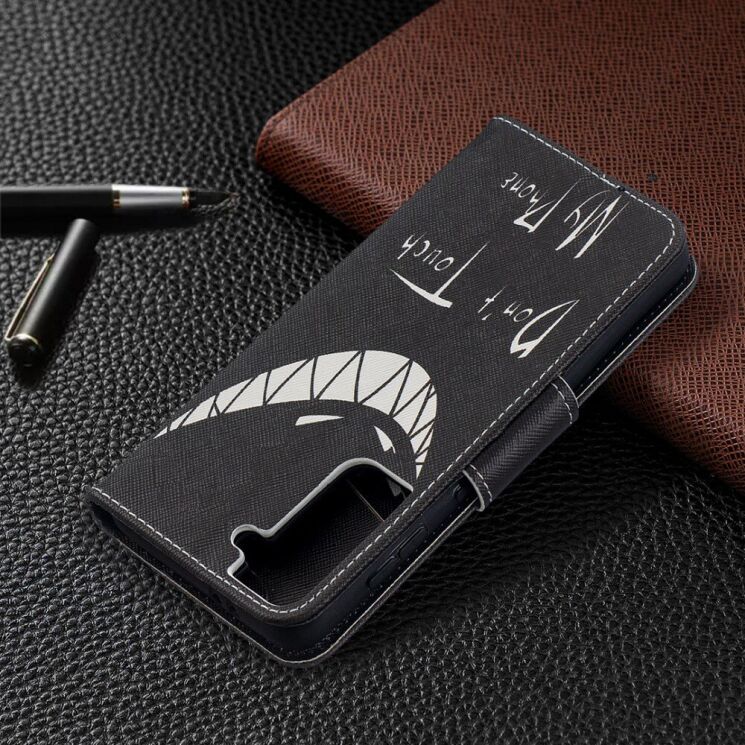 Чохол-книжка Deexe Color Wallet для Samsung Galaxy S21 (G991) - Teeth: фото 6 з 9