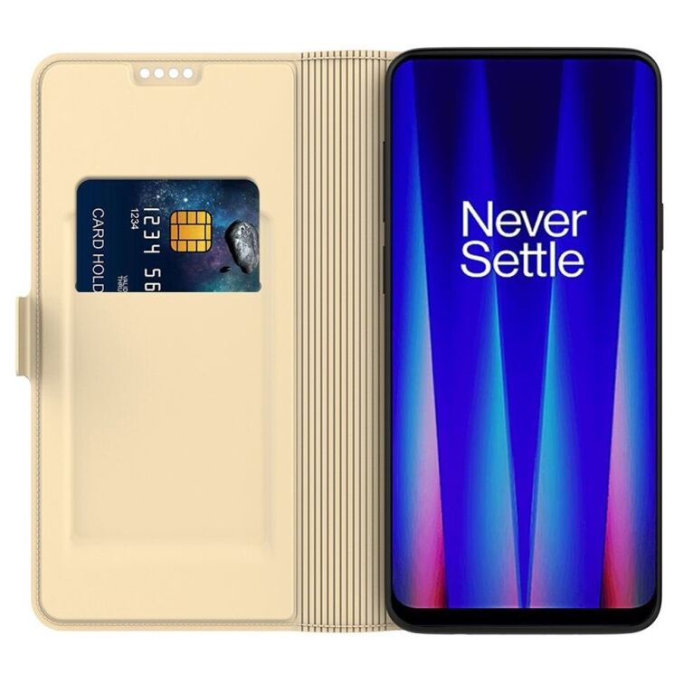 Чехол-книжка Deexe Faro Wallet для OnePlus Nord CE 4 Lite - Gold: фото 2 из 7