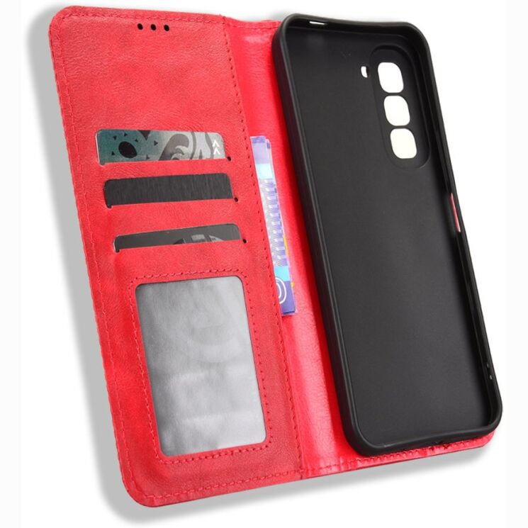 Чохол-книжка Deexe Retro Style для Infinix Hot 70 - Red (422005R) Чохол-книжка Deexe Retro Style для Infinix Hot 70 - Red: фото 5 з 19