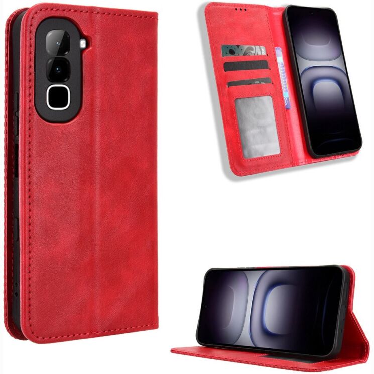 Чохол-книжка Deexe Retro Style для Infinix Hot 70 - Red (422005R) Чохол-книжка Deexe Retro Style для Infinix Hot 70 - Red: фото 2 з 19