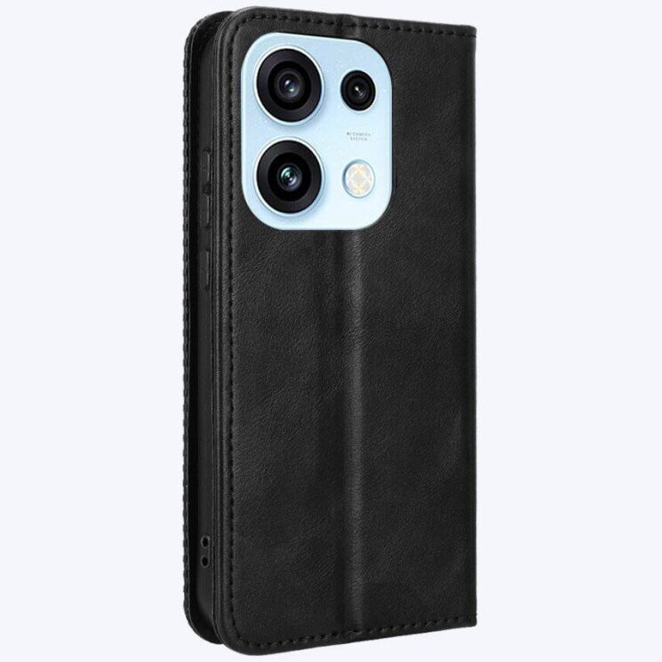 Чехол-книжка Deexe Retro Style для OPPO Reno 16 / 16 Pro - Black: фото 8 из 18