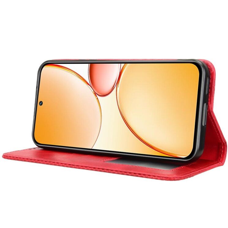 Чехол-книжка Deexe Retro Style для Realme C85 Pro - Red: фото 7 из 19
