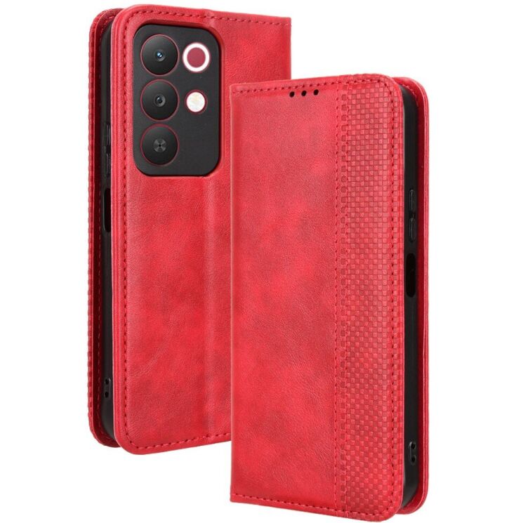 Чехол-книжка Deexe Retro Style для Realme C85 Pro - Red: фото 1 из 19