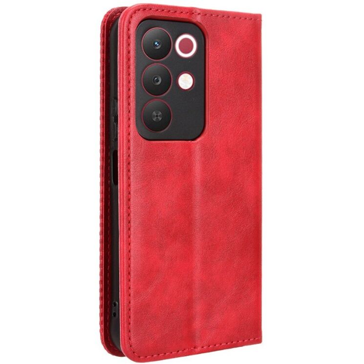 Чехол-книжка Deexe Retro Style для Realme C85 Pro - Red: фото 8 из 19