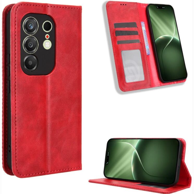 Чохол-книжка Deexe Retro Style для TECNO Camon 50 - Red (386333R) Чохол-книжка Deexe Retro Style для TECNO Camon 50 - Red: фото 2 з 20