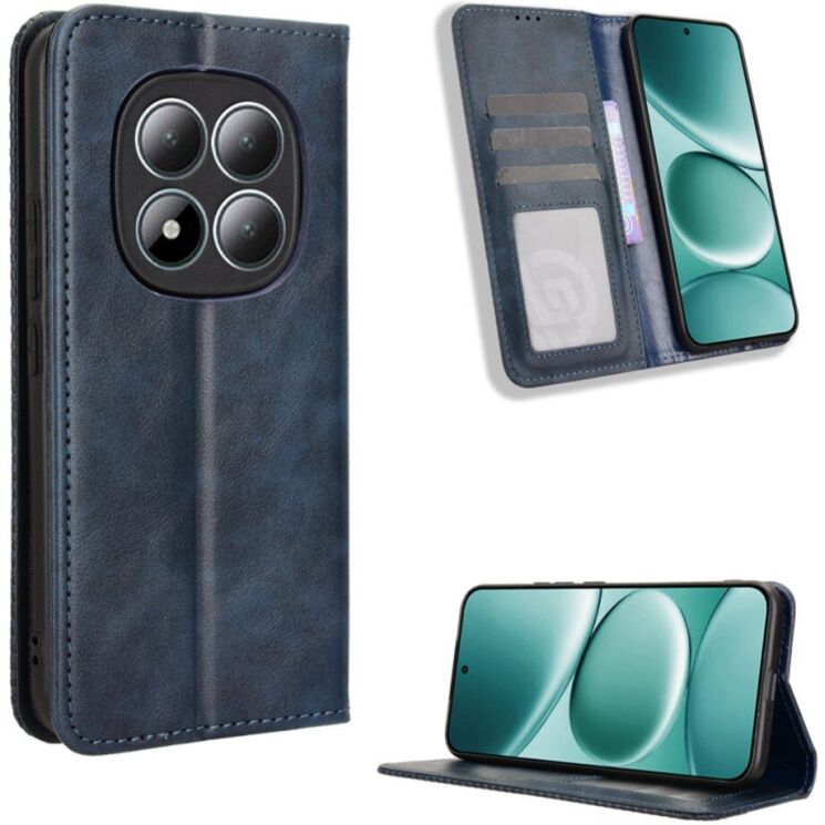 Чохол-книжка Deexe Retro Style для Xiaomi Redmi Note 15 Pro 5G - Blue (405013L) Чохол-книжка Deexe Retro Style для Xiaomi Redmi Note 15 Pro 5G - Blue: фото 2 з 18