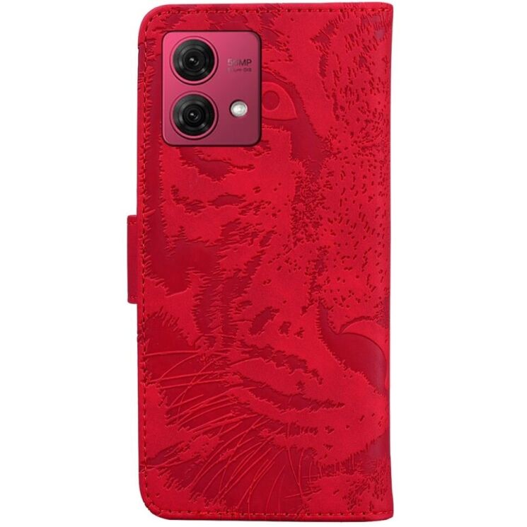 Чехол-книжка Deexe Tiger для Motorola Moto G84 - Red: фото 6 из 7