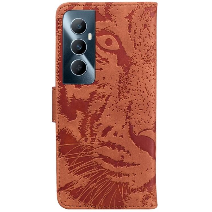 Чохол-книжка Deexe Tiger для Realme C65 - Brown: фото 6 з 7