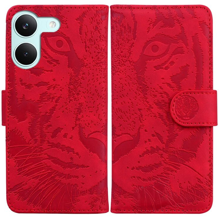 Чехол-книжка Deexe Tiger для Xiaomi Poco X8 Pro - Red: фото 1 из 7