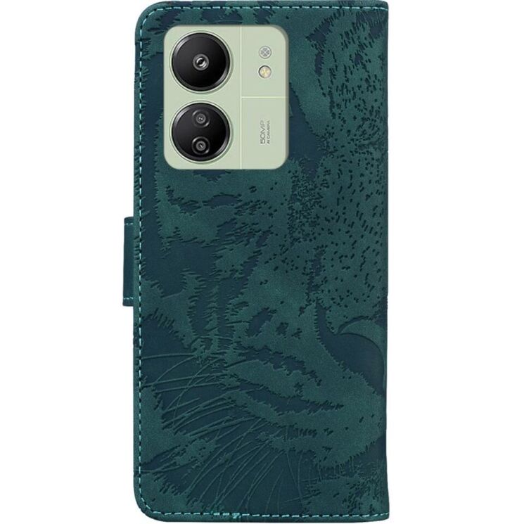 Чехол-книжка Deexe Tiger для Xiaomi Redmi 13C / Poco C65 - Green: фото 6 из 7